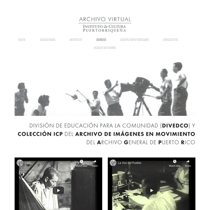 DIVEDCO - Archivo Virtual del Instituto de Cultura Puertorriqueña