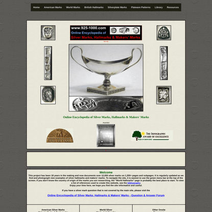 Online Encyclopedia of Silver Marks, Hallmarks &amp; Makers’ Marks