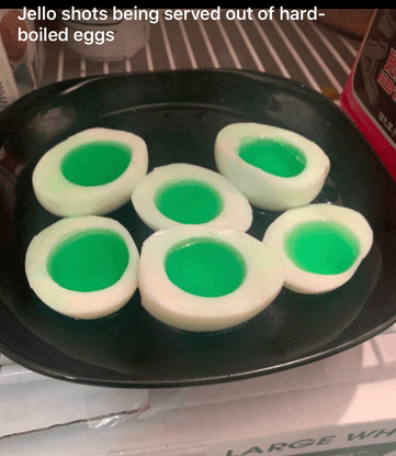 Hard boiled Jell-O shots