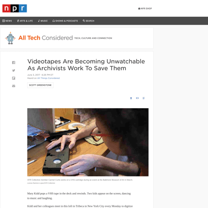 VHS Tapes: How Archivists Are Working To Save Them : All Tech Considered : NPR