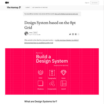 Design System based on the 8pt Grid