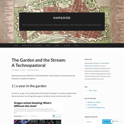 The Garden and the Stream: A Technopastoral