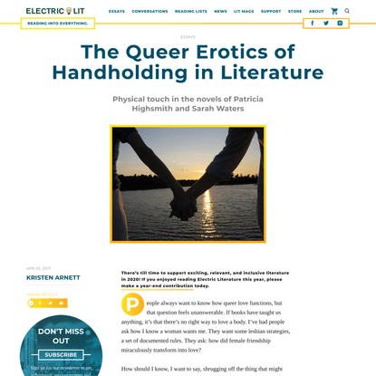 The Queer Erotics of Handholding in Literature - Electric Literature