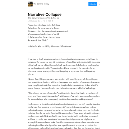 Narrative Collapse