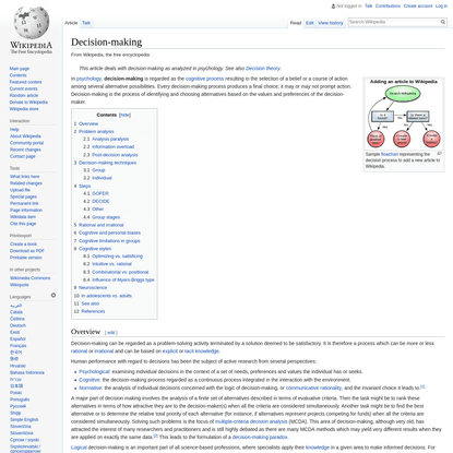 Decision-making - Wikipedia