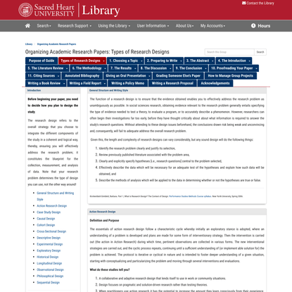 Research Guides: Organizing Academic Research Papers: Types of Research Designs