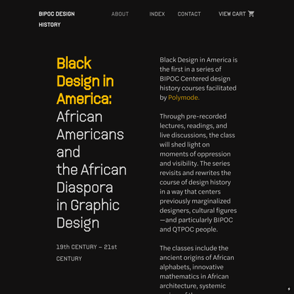 BIPOC Design History