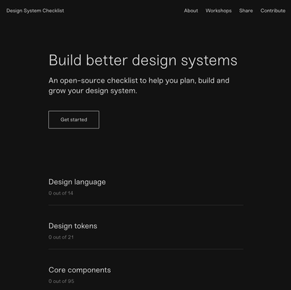 Design System Checklist