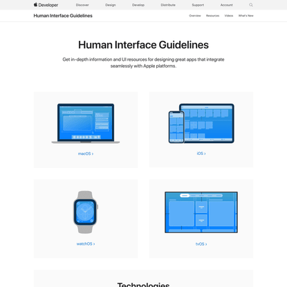 Human Interface Guidelines - Design - Apple Developer