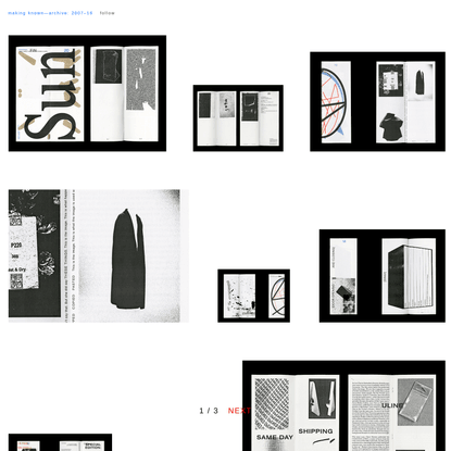 making known—archive: 2007–16