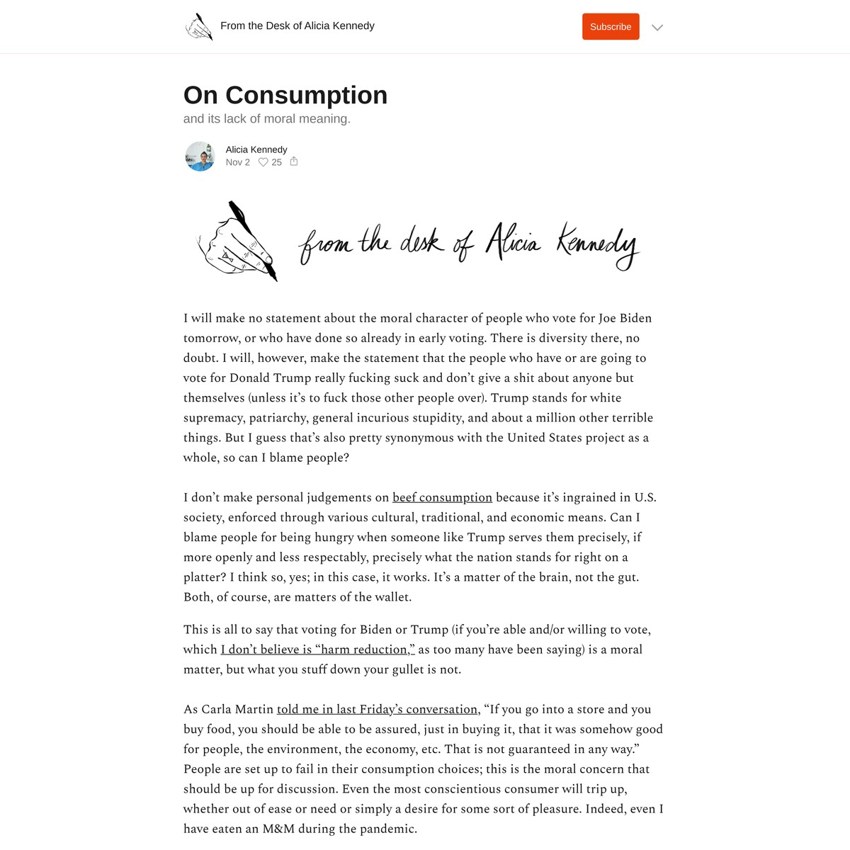 On Consumption — Are.na