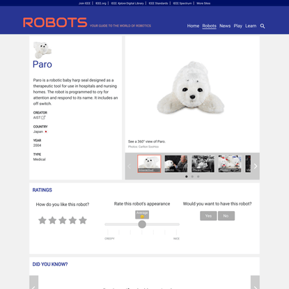 Paro - ROBOTS: Your Guide to the World of Robotics