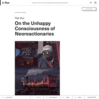 On the Unhappy Consciousness of Neoreactionaries