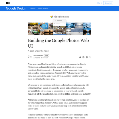 Building the Google Photos Web UI