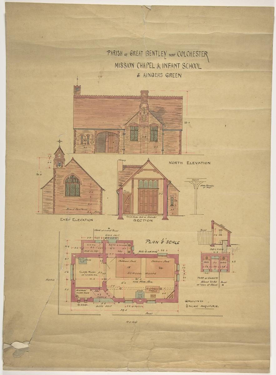 Elevation and Plan of Parish of Great Bentley near Colchester