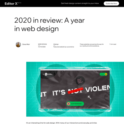 The Best Web Design of 2020: A Year in Review