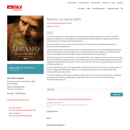 Abramo. La nascita dell’io - Itaca Edizioni