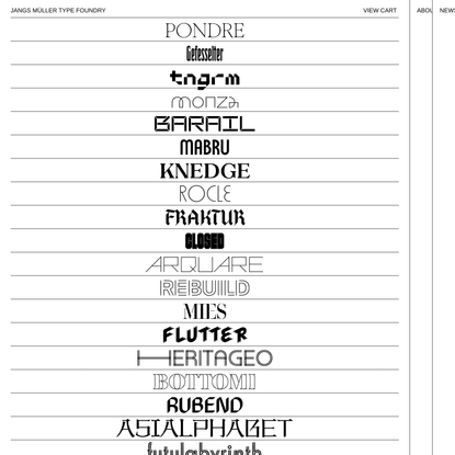 JANGS MÜLLER TYPE FOUNDRY | Home