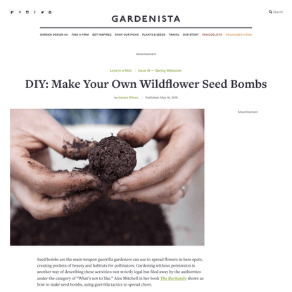 DIY: Make Your Own Wildflower Seed Bombs - Gardenista