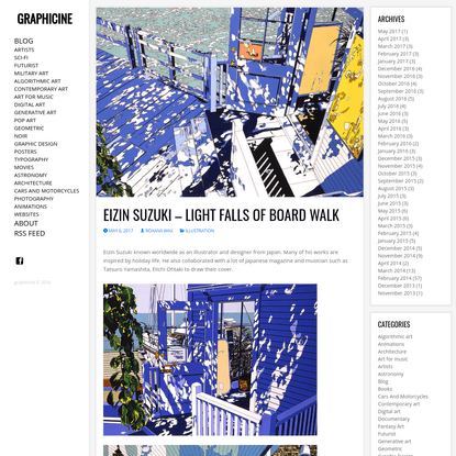 Eizin Suzuki - Light falls of board walk