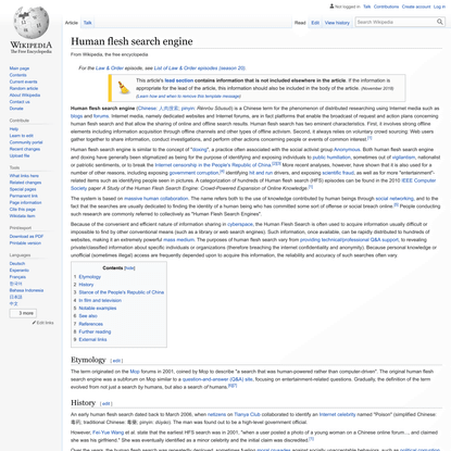 Human flesh search engine - Wikipedia