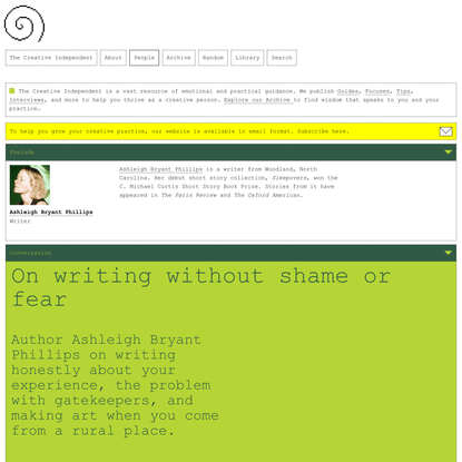 On writing without shame or fear