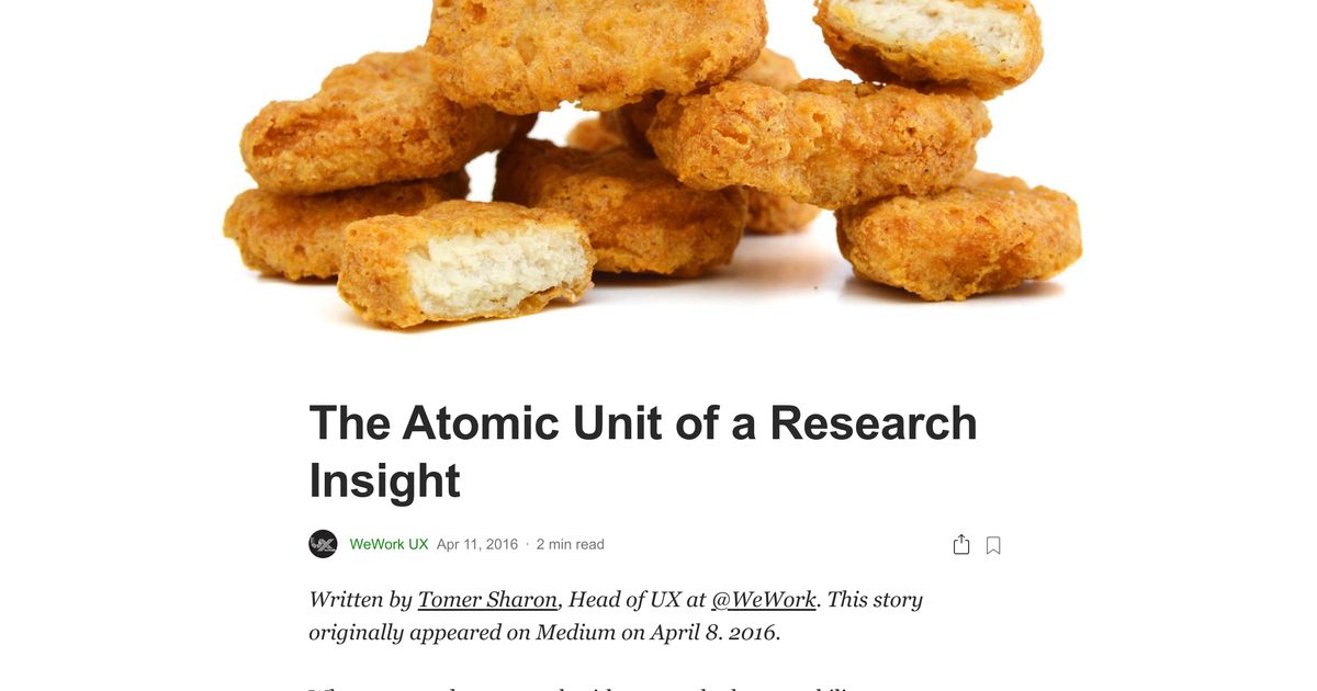 The Atomic Unit of a Research Insight | Are.na