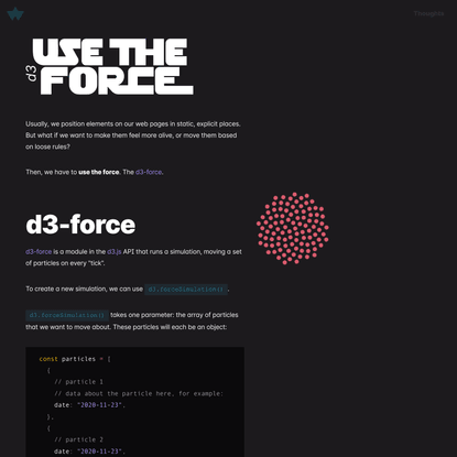 Use the d3 force