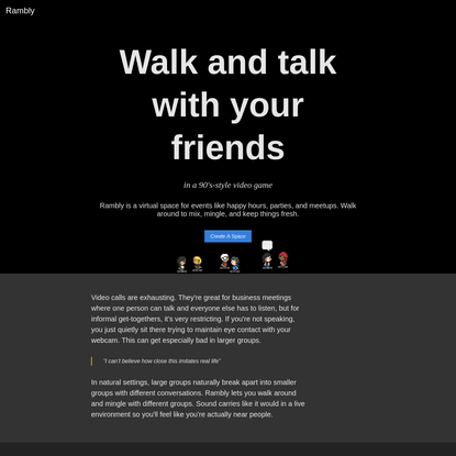 Rambly - The Audioconference App To Walk And Talk With Friends