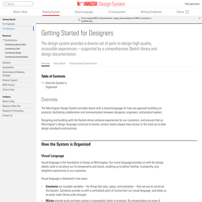 Getting Started for Designers - Morningstar Design System
