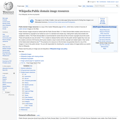 Wikipedia:Public domain image resources - Wikipedia