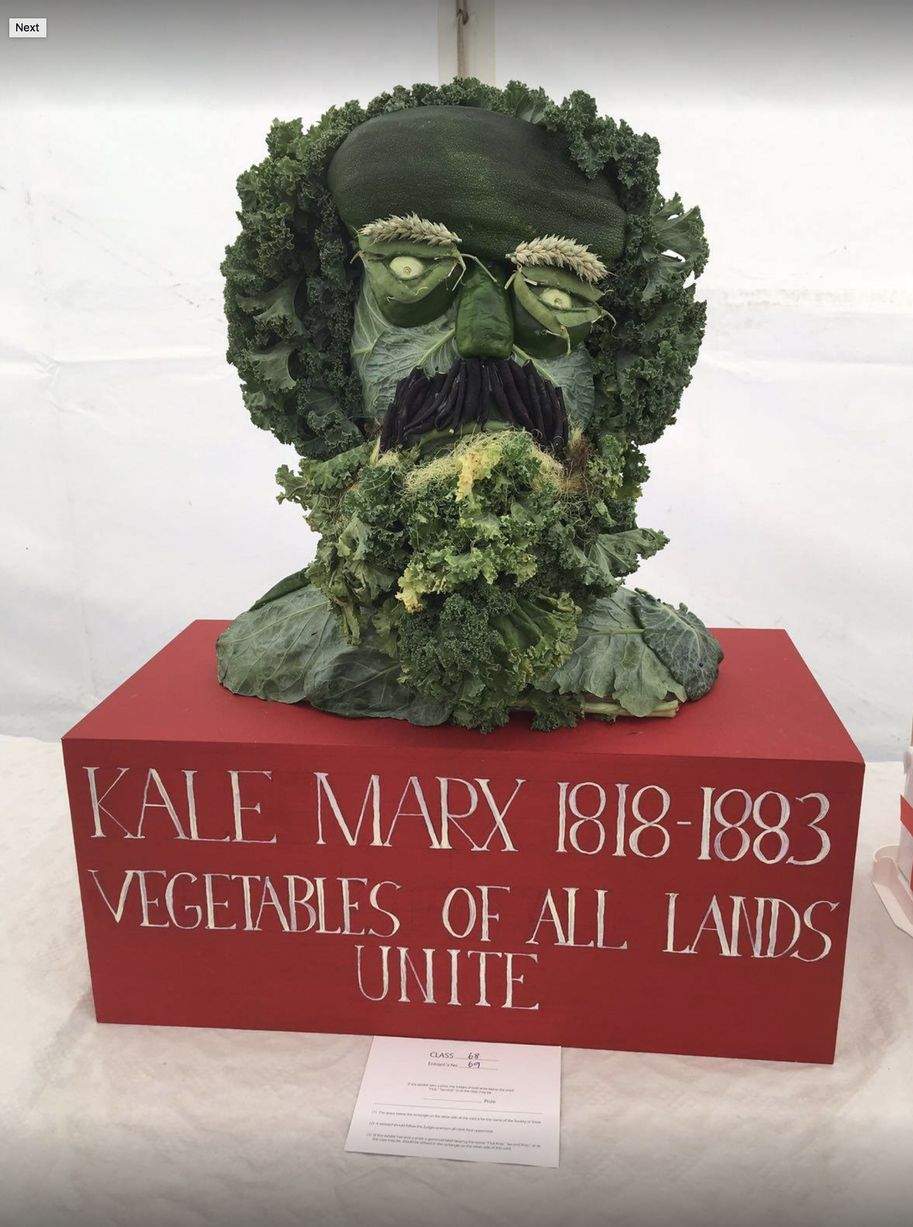 'Kale Marx' calls for 'vegetables of all lands to unite'
