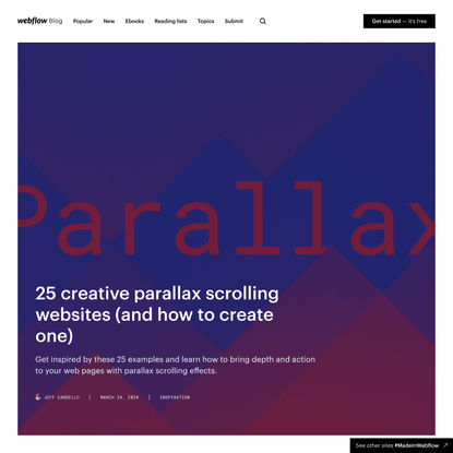 25 creative parallax scrolling websites (and how to create one) | Webflow Blog
