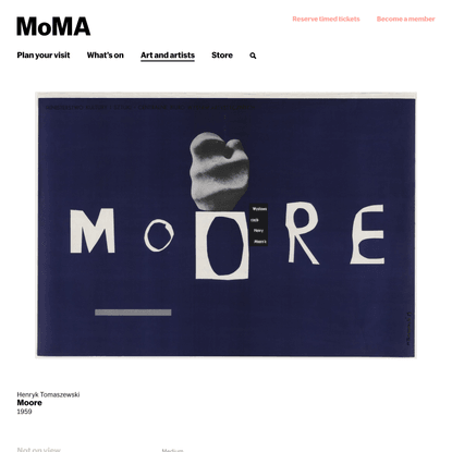 Henryk Tomaszewski. Moore. 1959 | MoMA