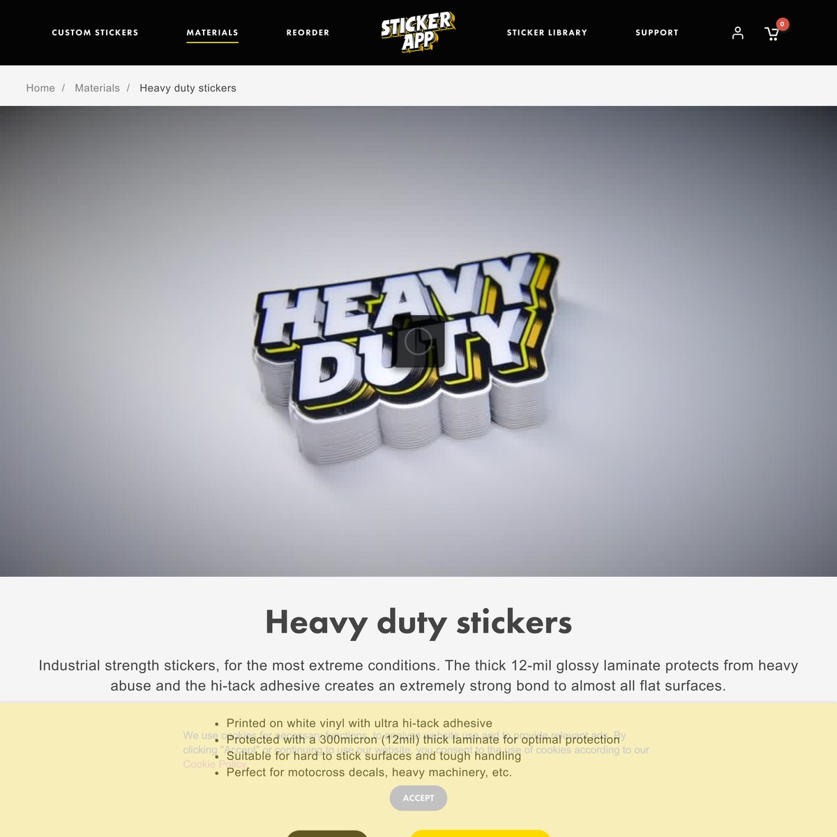 Heavy Duty Stickers - Industrial Strength - Free Shipping - StickerApp