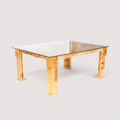 Piet Hein Eek on Instagram: “Customized for a client: a table made from an art box that was used for the shipment of an art ...