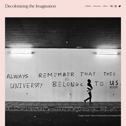 Decolonizing the Imagination