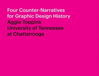 Four Counter-Narratives for Graphic Design History