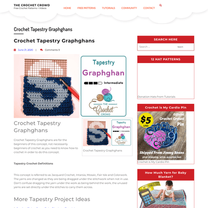 Crochet Tapestry Graphghans | The Crochet Crowd