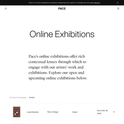 Pace Gallery | Online Exhibitions