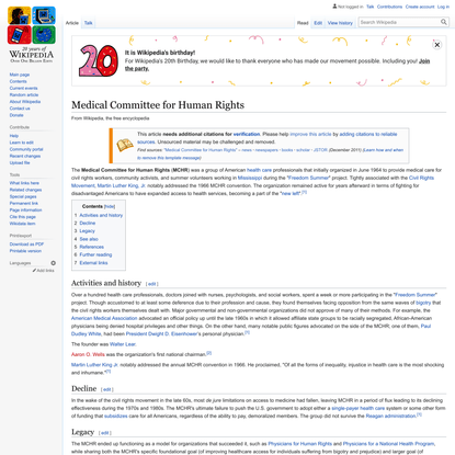 Medical Committee for Human Rights - Wikipedia