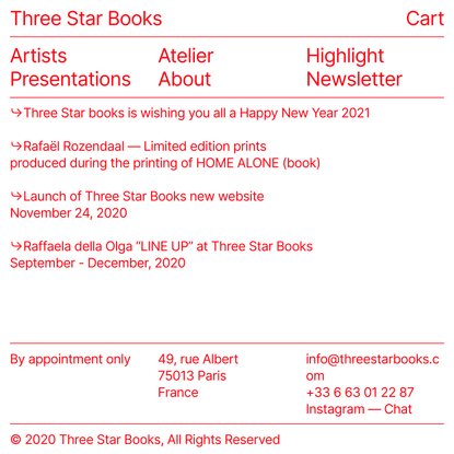MENU — Three Star Books