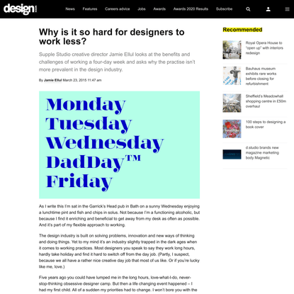 Why is it so hard for designers to work less? | Design Week