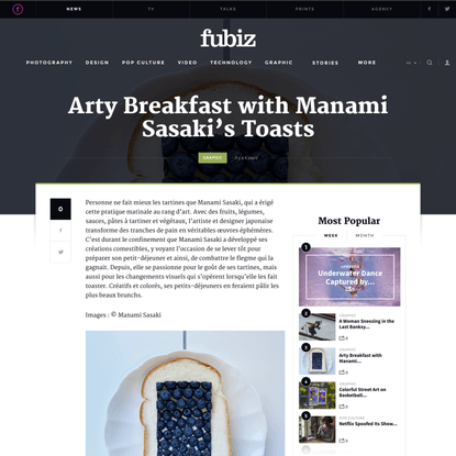 Arty Breakfast with Manami Sasaki’s Toasts