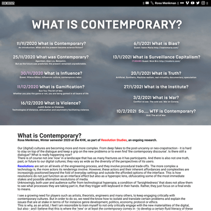 What is Contemporary? — ▋▅▉▝▊ || beyond resolution
