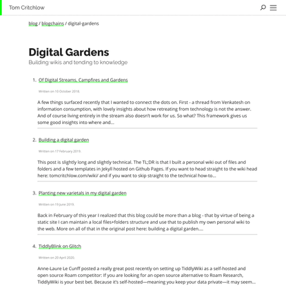 Digital Gardens