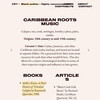 Caribbean Roots — Black Music History Library
