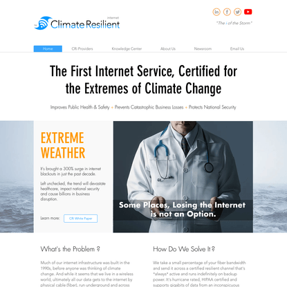 Internet Resilience to Climate Change | Climate Resilient Internet | Boston