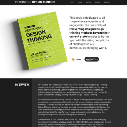 Rethinking Design Thinking Book | GK VanPatter | New York