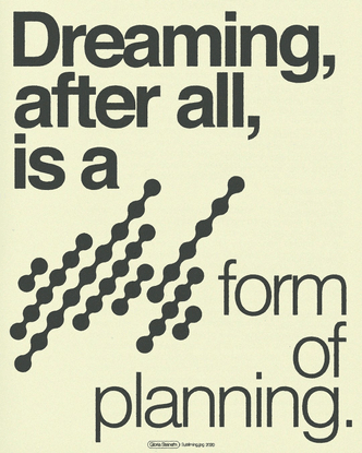 Dreaming, after all, is a form of planning